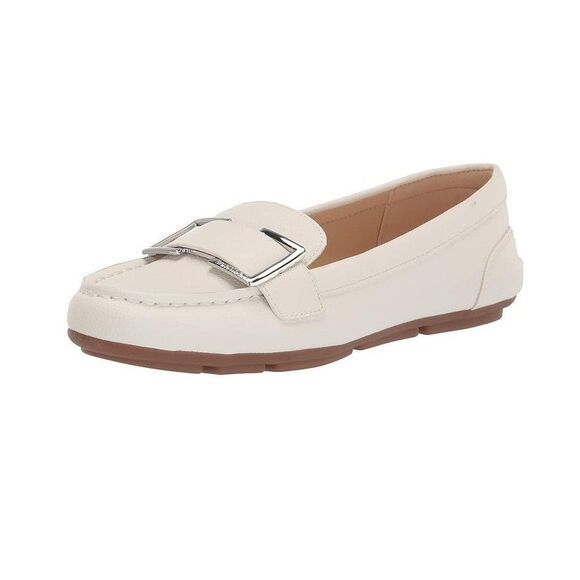 Calvin Klein Shoes - Calvin Klein Womens 7 M White Lydia Faux Leather Slip On Flat Loafers NIB HF1